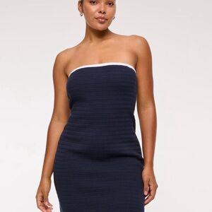Abercrombie & Fitch Strapless Navy Dress